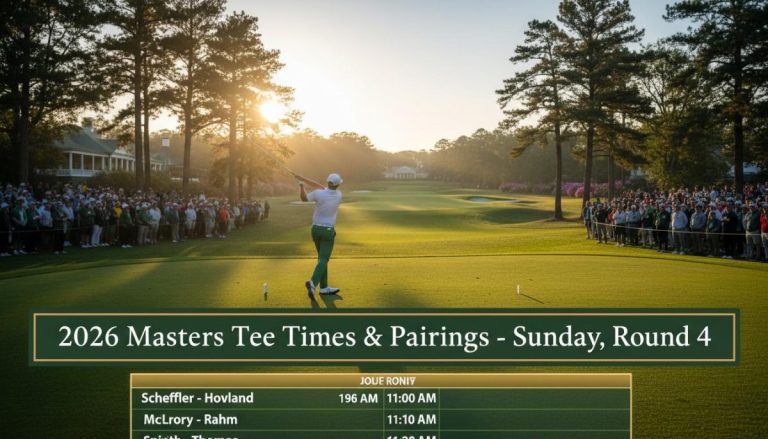 Masters 2026: Sunday Tee Times