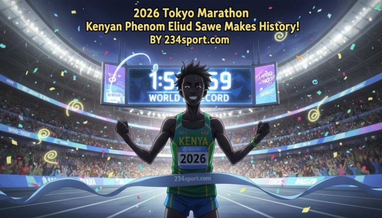 2026 Tokyo Marathon Kenyan phenom Eliud Sawe Makes History with 1:59:59 WORLD RECORD