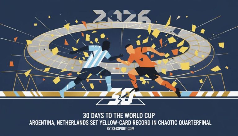 30 days to the World Cup: Argentina, Netherlands set yellow-card record in chaotic quarterfinal