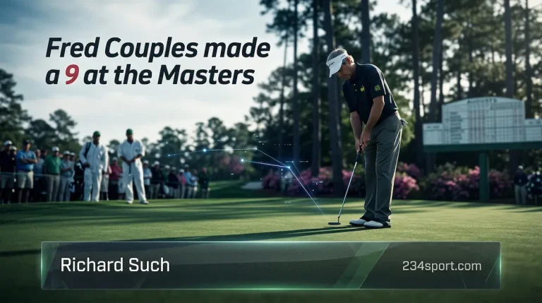 Fred Couples made a 9 at the Masters