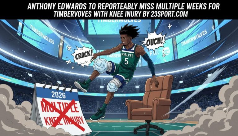 Anthony Edwards to reportedly miss multiple weeks for Timberwolves with knee injury