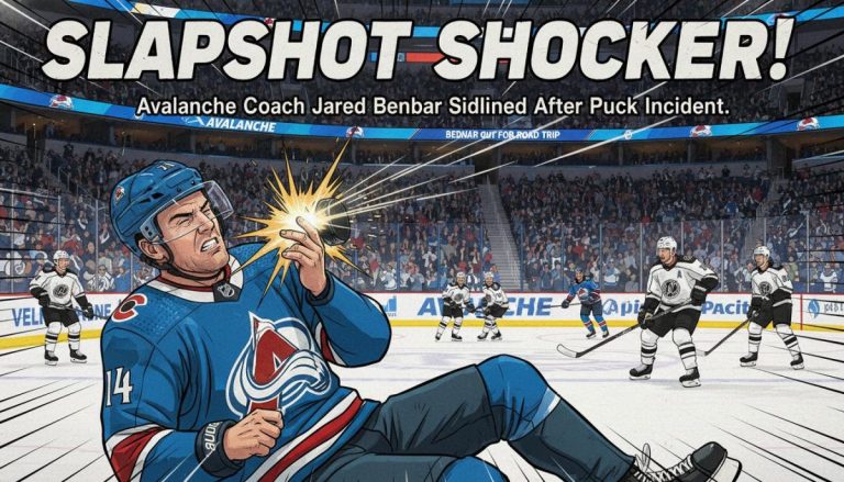 Avalanche coach Jared Bednar out for road trip after being hit by puck