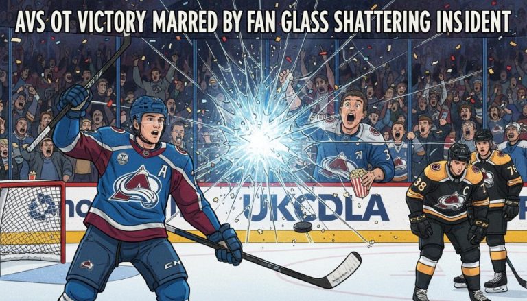 Avs OT Victory Marred by Fan Glass Shattering Incident