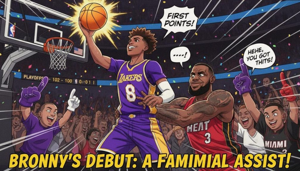 Bronny's Playoff Points: A Generational Assist from King James