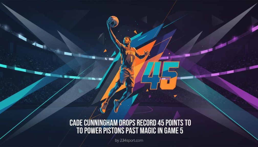 Cade Cunningham drops record 45 points to power Pistons past Magic in Game 5, avoid elimination