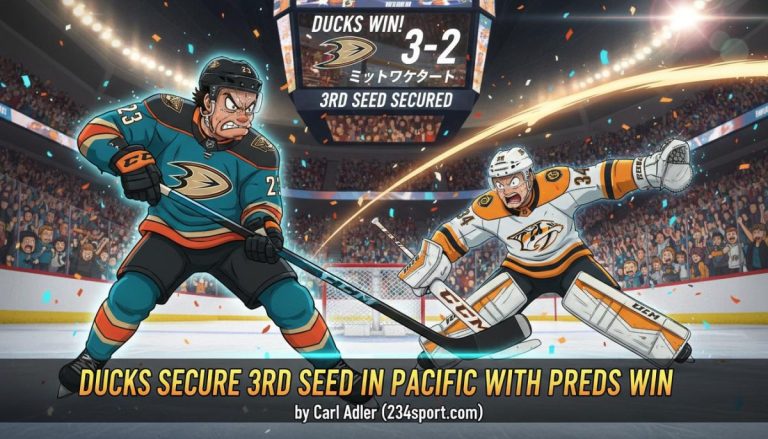 Ducks Secure 3rd Seed in Pacific with Preds Win