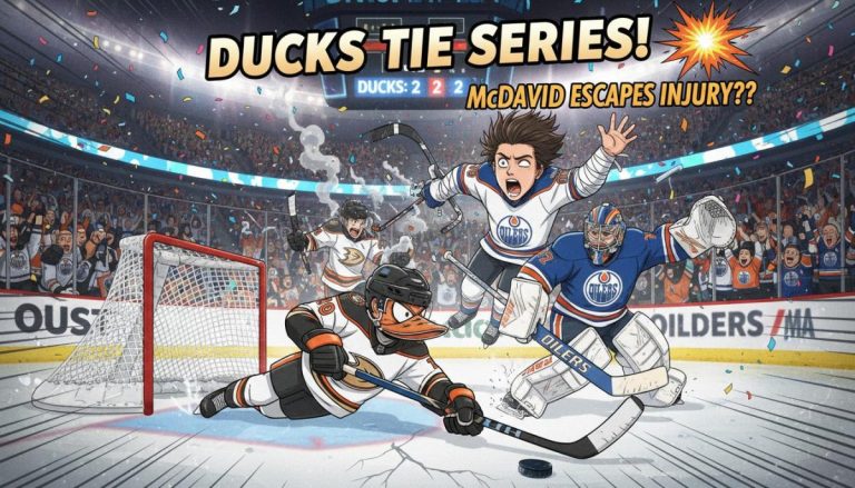 Ducks tie series; Oilers' McDavid escapes injury