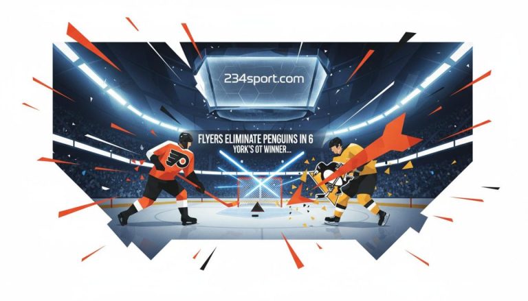 Flyers eliminate Penguins in 6 on York's OT winner...