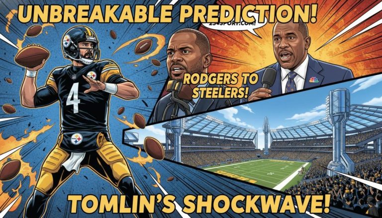 former steelers head coach Mike Tomlin who now works with NBC, predicts that QB Aaron Rodgers will return to Steelers