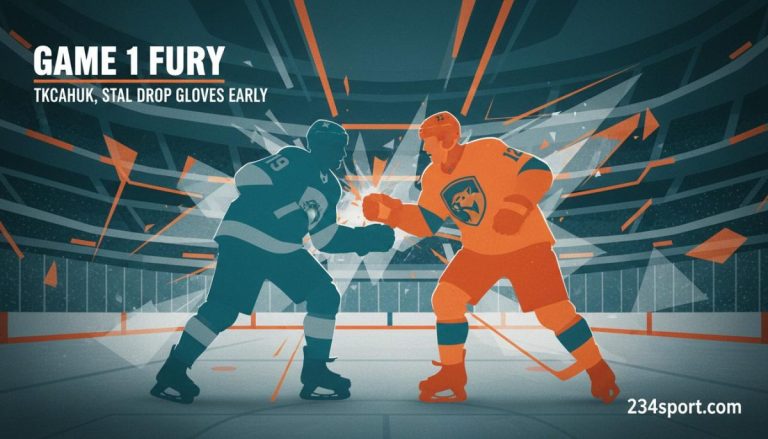 Game 1 Fury: Tkachuk, Staal Drop Gloves Early