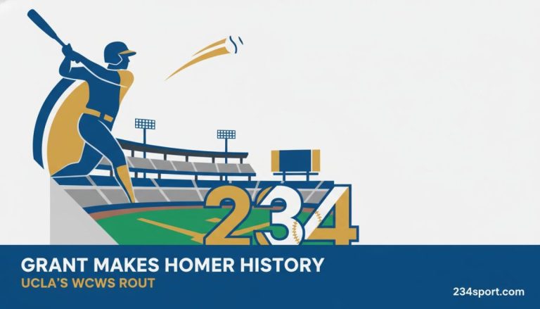 Grant makes homer history in UCLA's WCWS rout