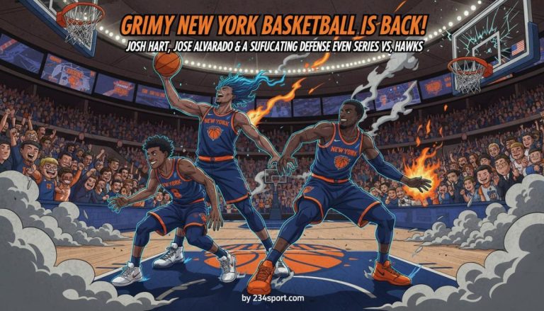 Grimy New York basketball is back as Josh Hart, Jose Alvarado and a suffocating defense even series vs. Hawks