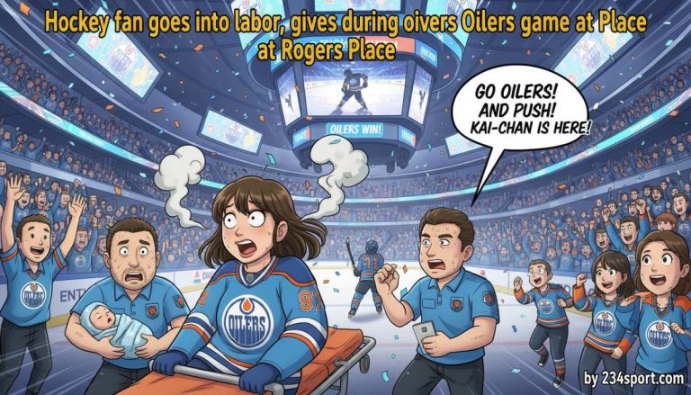 Hockey fan goes into labor, gives birth during Oilers game at Rogers Place