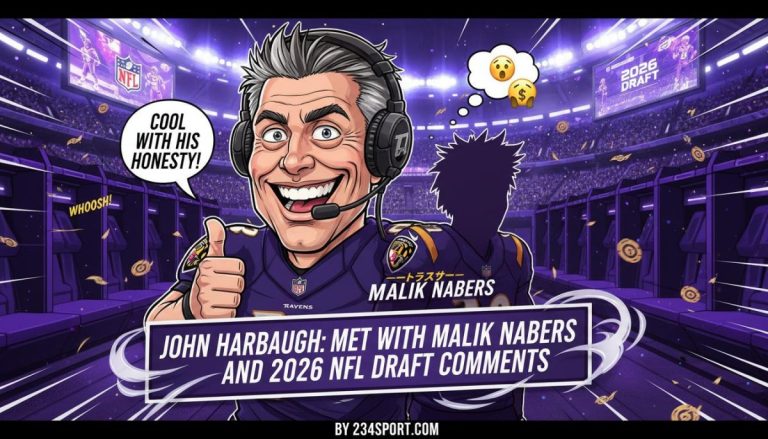John Harbaugh: Met with Malik Nabers and 2026 NFL Draft comments, cool with his honesty