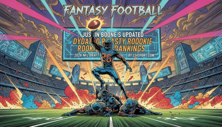 Justin Boone's updated dynasty fantasy football rookie rankings following the 2026 NFL Draft