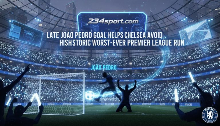 Late Joao Pedro goal helps Chelsea avoid historic worst-ever Premier League run
