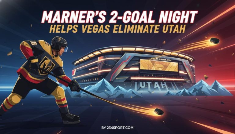 Marner's Brace Propels Vegas Over Utah