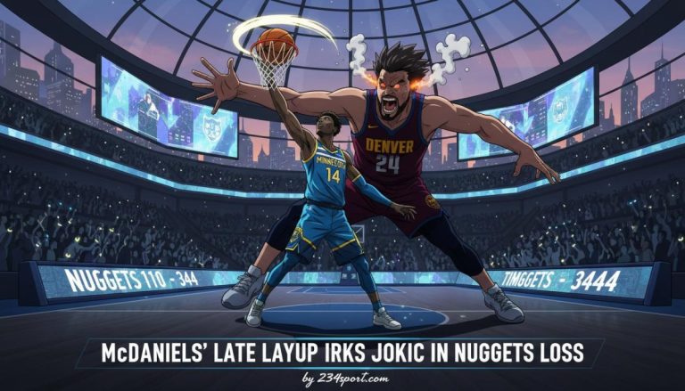McDaniels' Late Layup Irks Jokic in Nuggets Loss