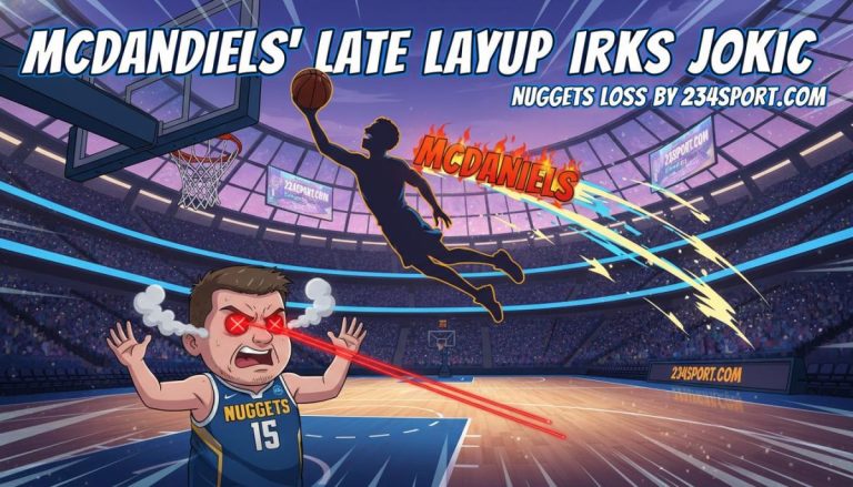 McDaniels' late layup irks Jokic in Nuggets loss