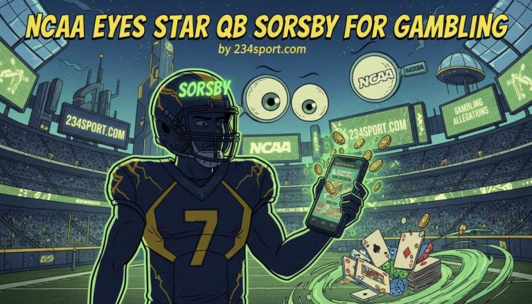 NCAA eyes star QB Sorsby for gambling