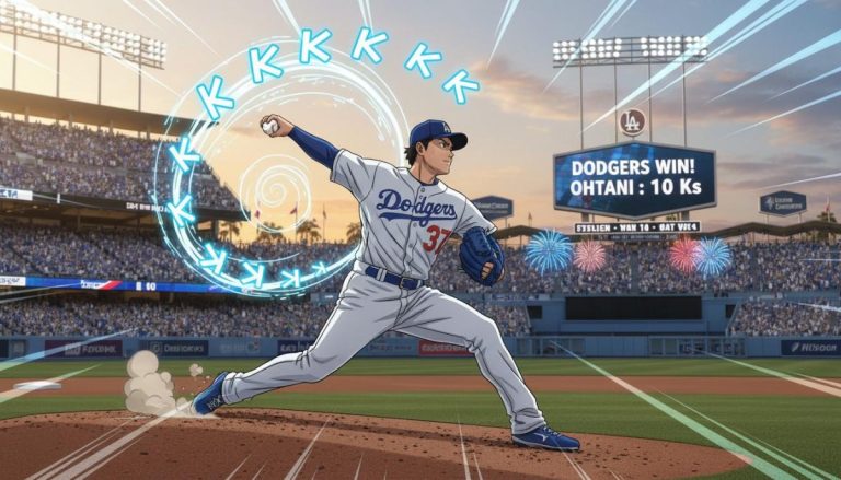 Ohtani Dominates Mound: 10 Ks, Dodgers Win