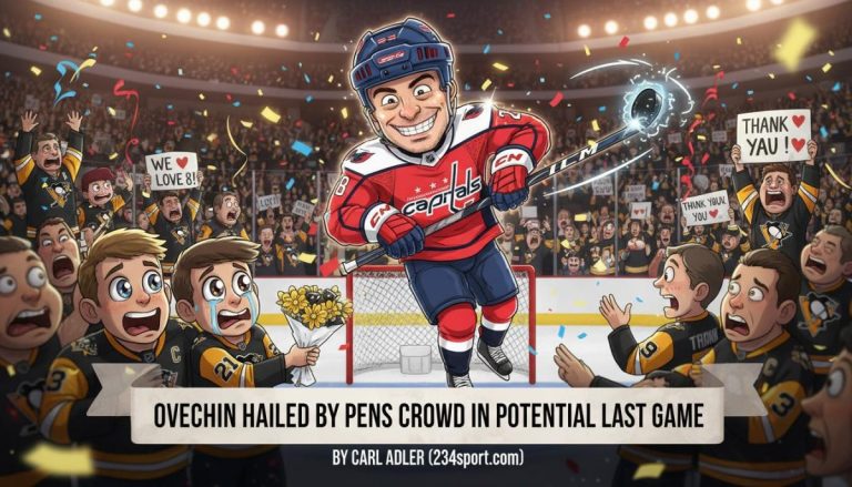 Ovechkin Hailed by Pens Crowd in Potential Last Game
