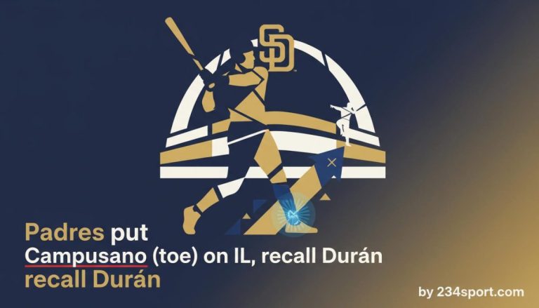 Padres put Campusano (toe) on IL, recall Durán