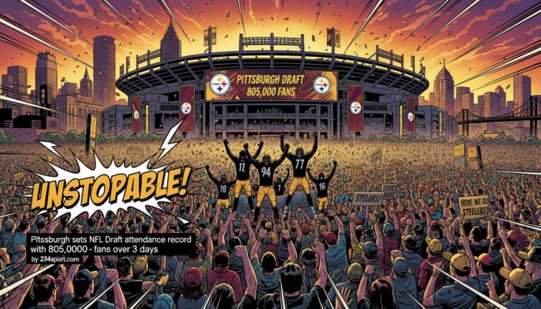 Pittsburgh sets NFL Draft attendance record with 805,000 fans over 3 days