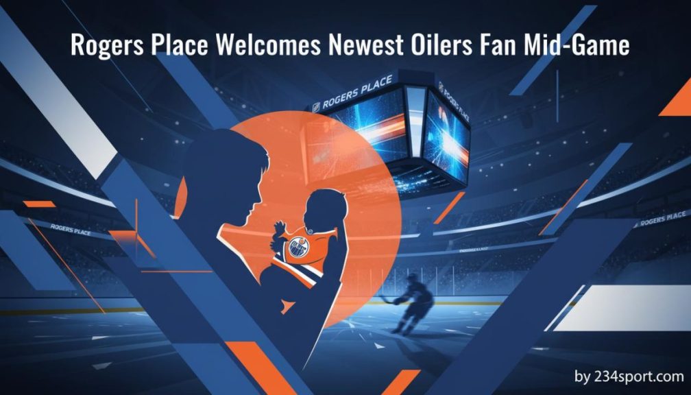 Rogers Place Welcomes Newest Oilers Fan Mid-Game