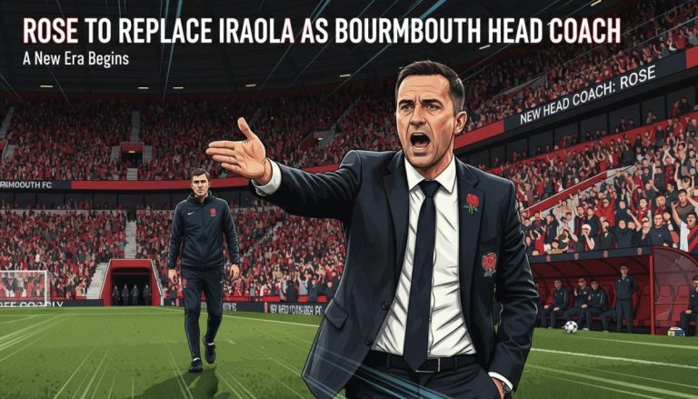 Rose to replace Iraola as Bournemouth head coach