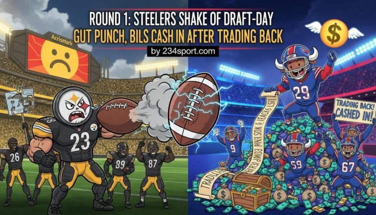 Round 1: Steelers shake off draft-day gut punch, Bills cash in after trading back