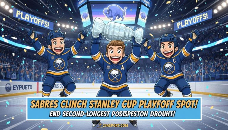 Sabres clinch Stanley Cup playoff spot, end second-longest postseason drought