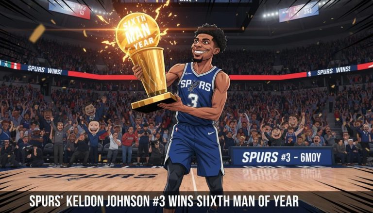 Spurs' Keldon Johnson #3 wins Sixth Man of the Year