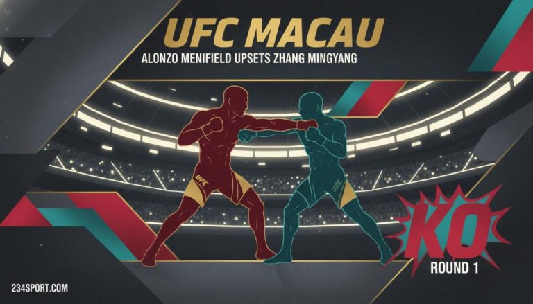 UFC Macau video: Alonzo Menifield upsets Zhang Mingyang with Round 1 KO