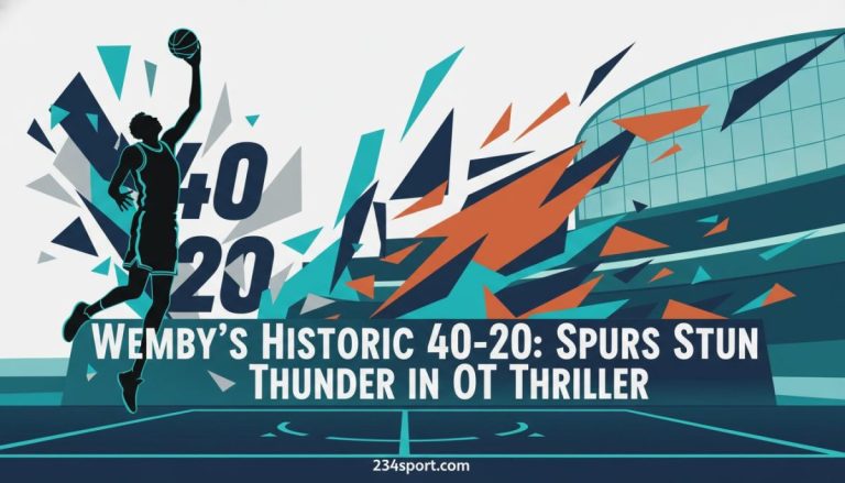 Wemby's Historic 40-20: Spurs Stun Thunder in OT Thriller