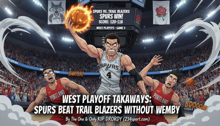 West playoff takeaways: Spurs beat Trail Blazers without Wemby by The One & Only KIP DRORDY (234sport.com)