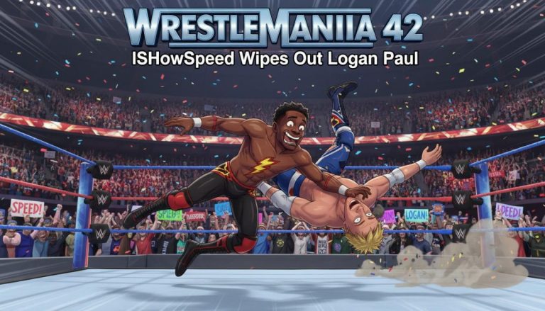 WrestleMania 42: IShowSpeed wipes out Logan Paul